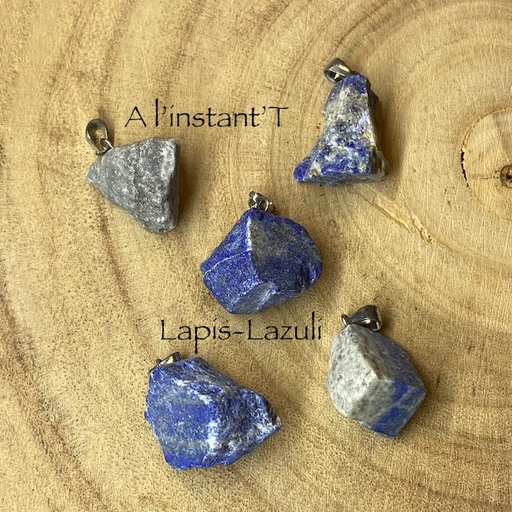 [PPB-LAP] Pendentif Pierre Brute Lapis Lazuli AB