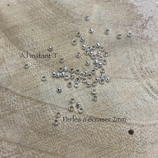 [PE2-200] Perles à écraser 200 x 2mm